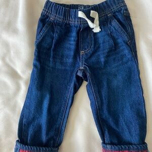 GAP Kids Dark Blue Jeans with White Drawstring